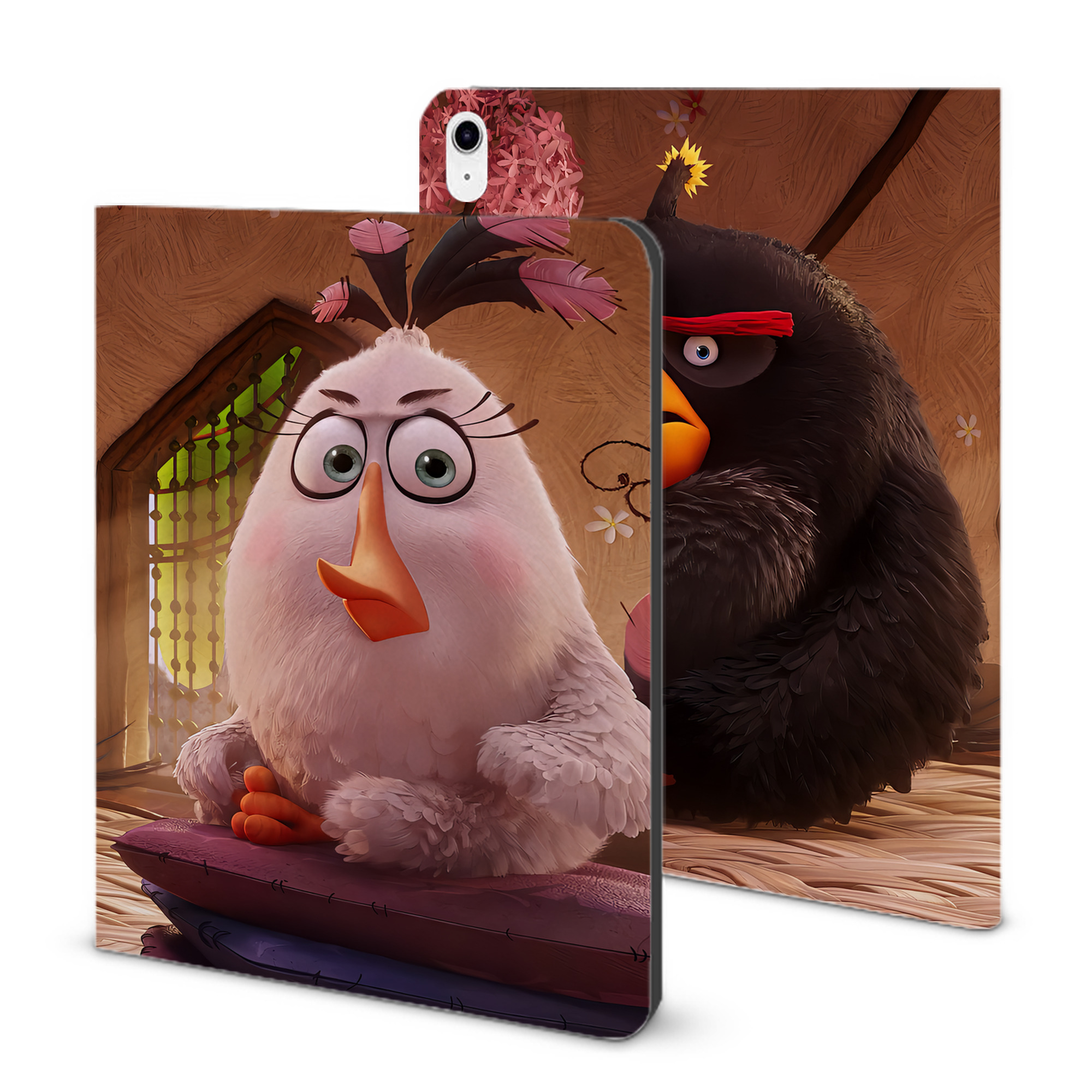（画像用） Angry Birds アングリーバード IPad ケース ブック型 PUレザー TPU 耐衝撃 軽量 薄型 ペン収納なし 全面保護 IPad 各モデル対応